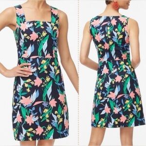 J.Crew Floral Square-Neck Cotton Dress